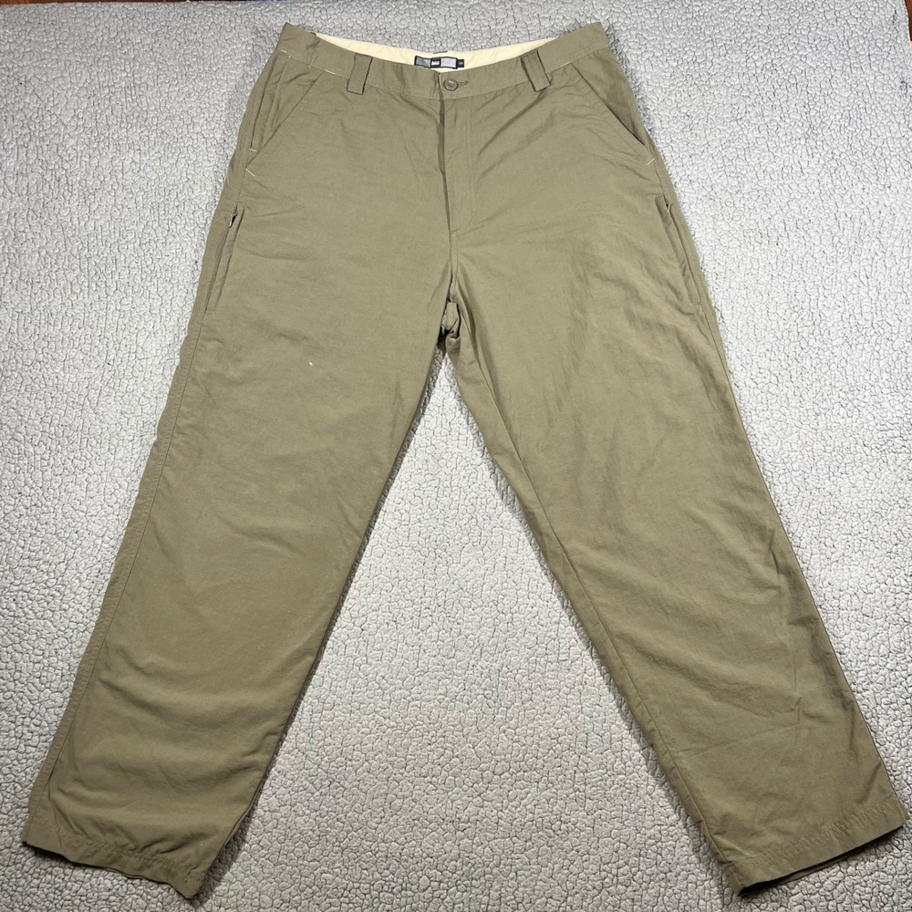 REI Sahara Hiking Pants Mens 36 Olive Green Nylon UPF 40+‎ Lightweight Outdoor